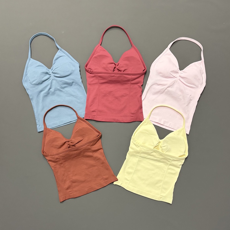 Sports Bra High Impact - 짐 여성용 스포츠 탱크탑 심리스 홀터