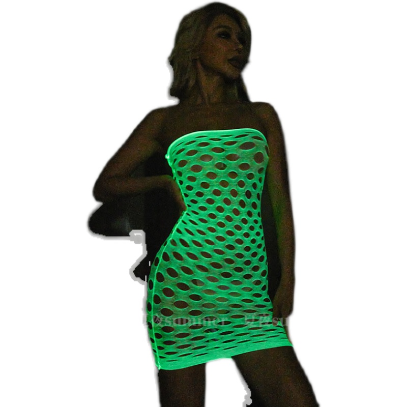 Bodystocking Fishnet - 야광 어두운 곳에서 빛나는 망사 바디스타킹