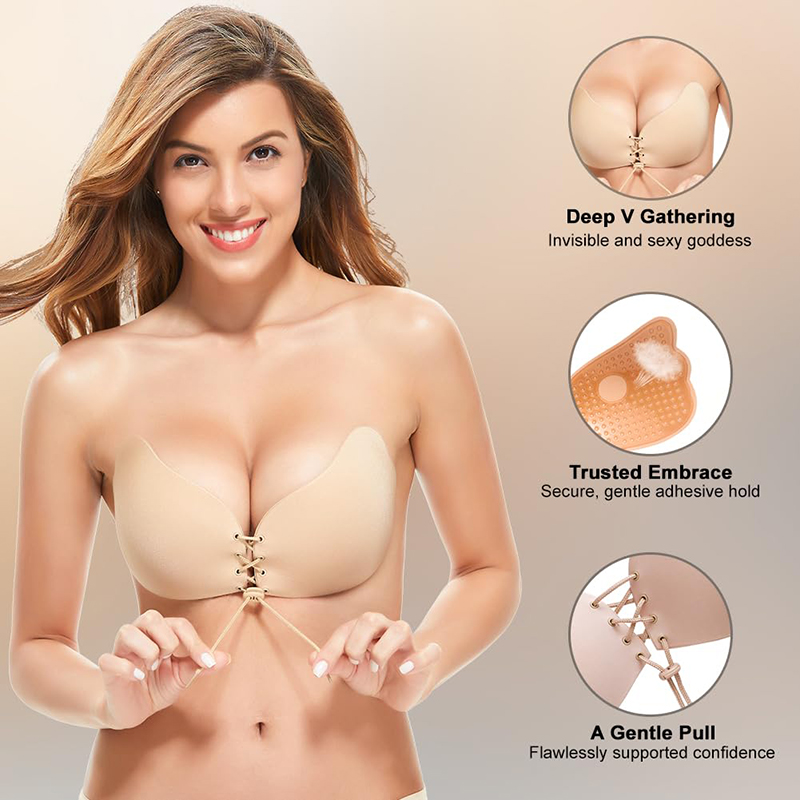 Strapless Bra Backless - 1/2 쌍 여성 여름 백리스 스트랩리스