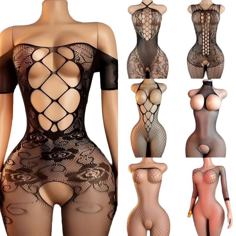 Bodystocking Fishnet - 여성을위한 에로틱 란제리 세트 레이스 투명한