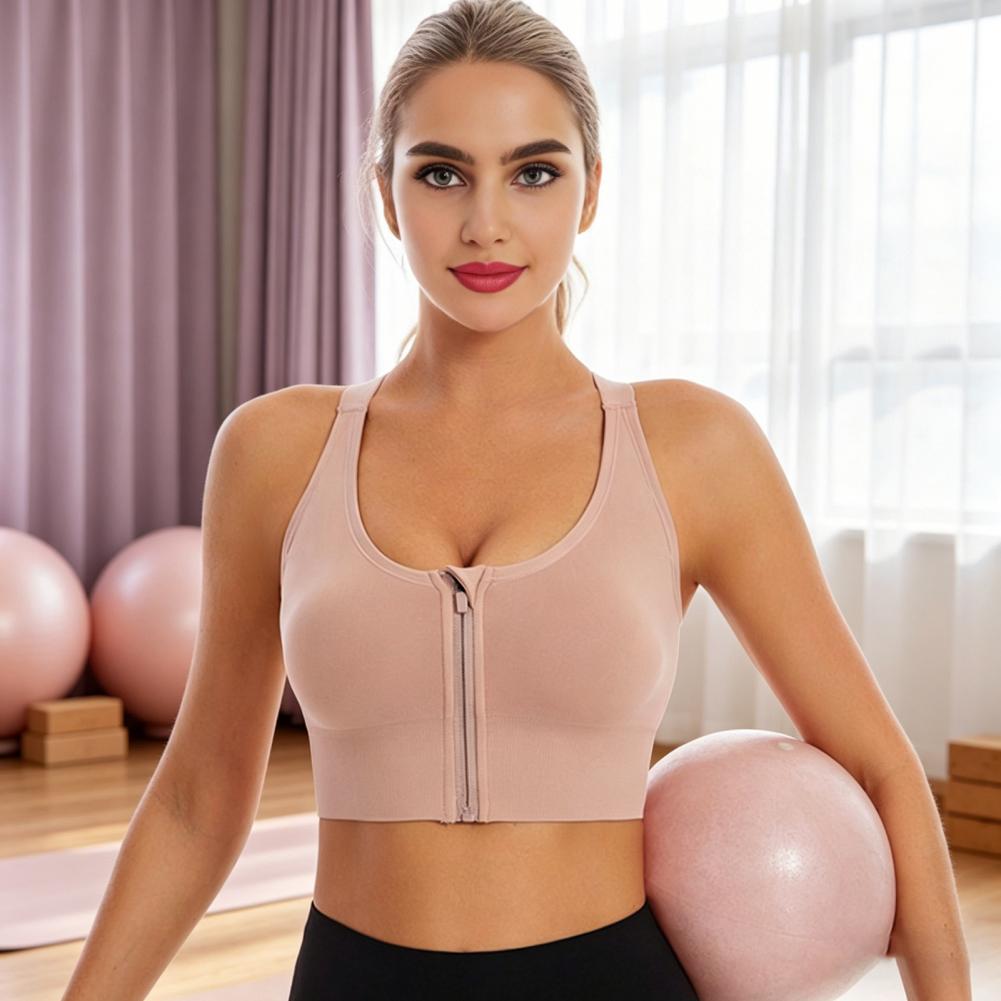 Sports Bra High Impact - 여성용 하이 임팩트 스포츠 브라, 지퍼