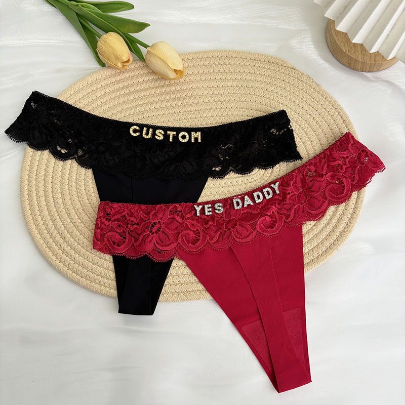 개인화 된 사용자 정의 끈 팬티 이름 크리스탈 문자 G - Thong Bikini Women 리뷰 및 가격