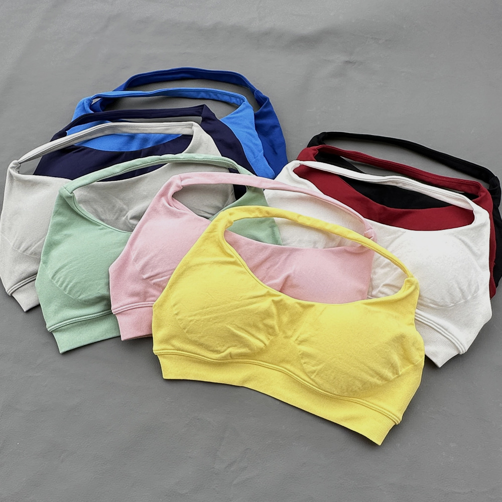 스포츠 브라 여성용 심리스 홀터탑 하이 서포트 푸쉬업  - Sports Bra High Impact 리뷰 및 가격