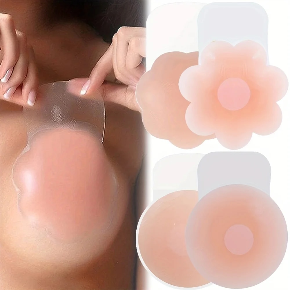 1 쌍의 실리콘 젖꼭지 커버 리프트 업 브래지어 스티커 - Push Up Bra Padded 리뷰 및 가격
