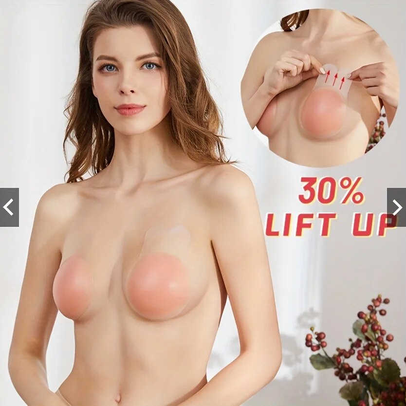 1 쌍의 실리콘 젖꼭지 커버 리프트 업 브래지어 스티커 - Push Up Bra Padded 리뷰 및 가격