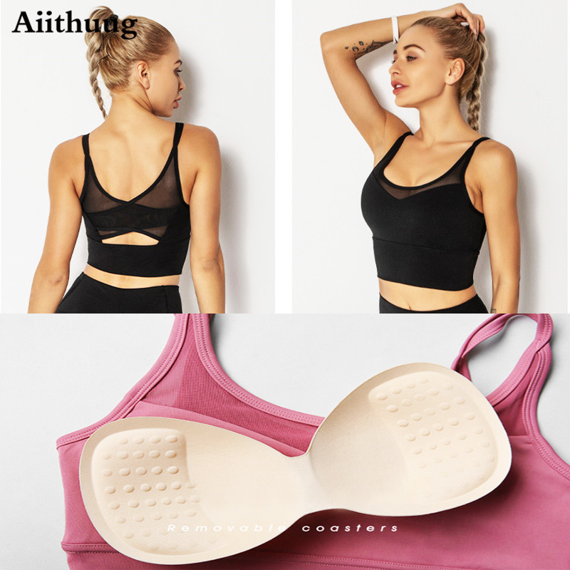 Aiithuug 요가 브래지어 피트니스 셔츠 러닝 탑  - Sports Bra High Impact 리뷰 및 가격
