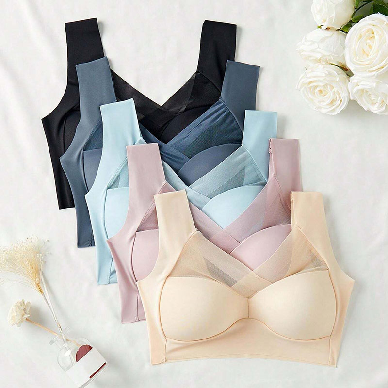 5PCS 여성 스포츠 브래지어 전체 컵 브래지어 여성  - Bralette Wireless Soft 리뷰 및 가격